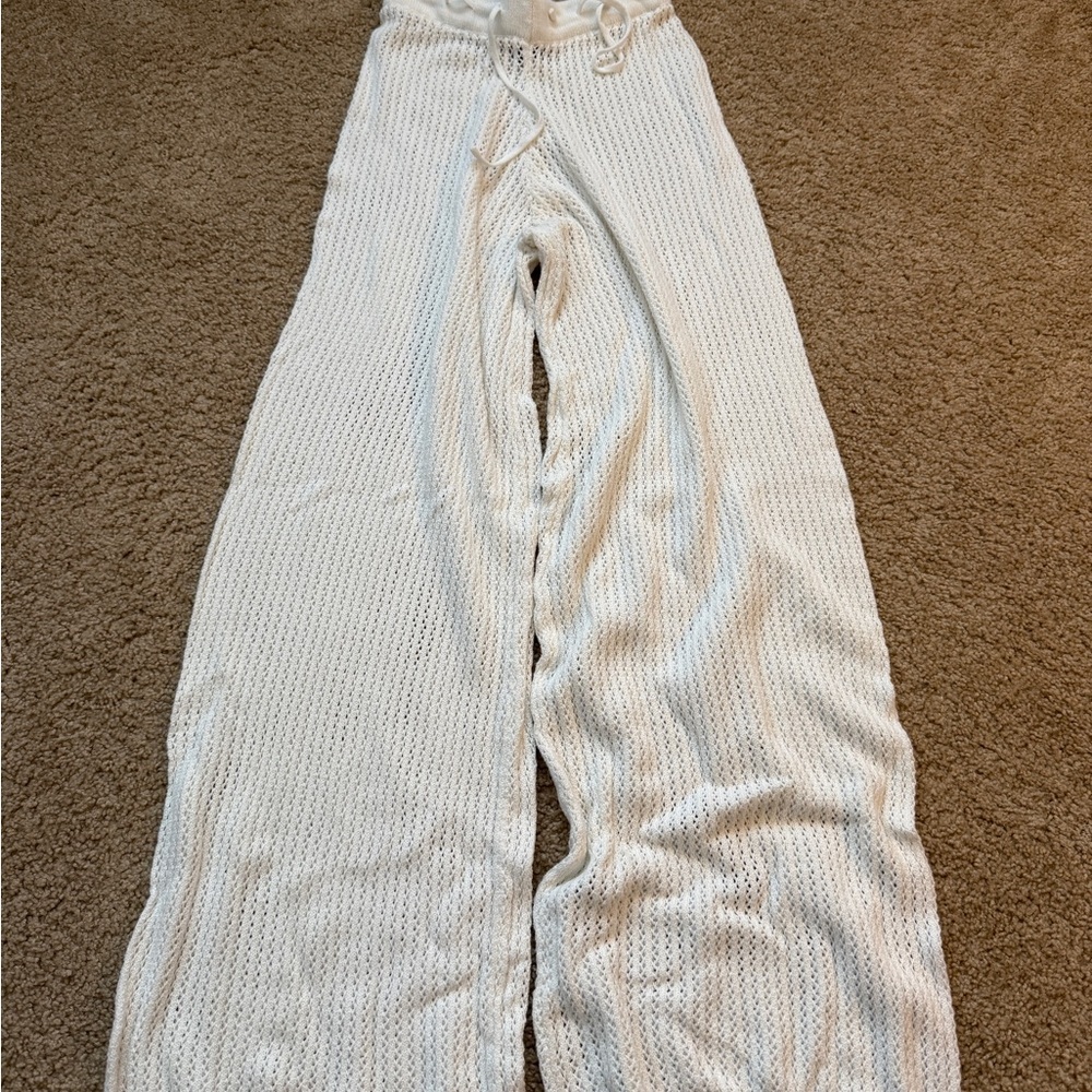 White Fox Boutique White Knit Pants